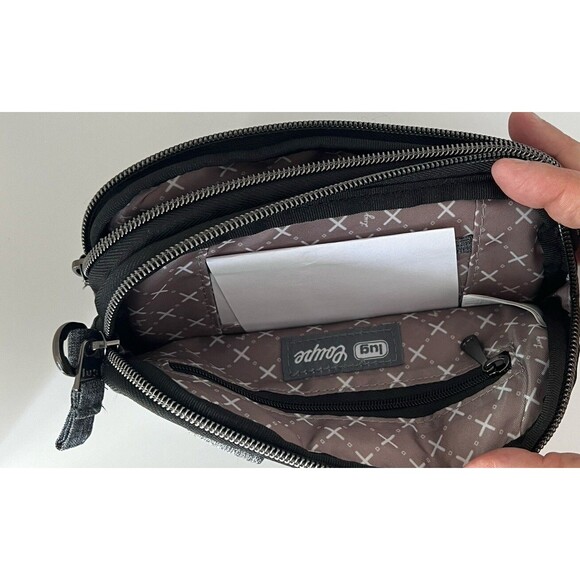 Lug Coupe Gray Quilted RFID Crossbody/Waist Bag with Adjustable Strap NWT - Picture 5 of 13